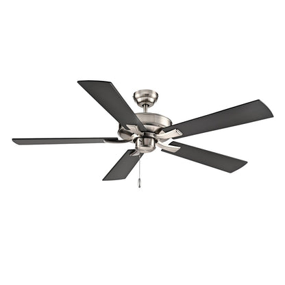 RP Lighting Brisden 5Bld 52" Ceiling Fan, Brushed Nickel - 1031BN-BN