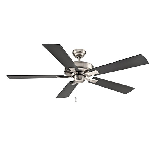 RP Lighting Brisden 5Bld 52" Ceiling Fan, Brushed Nickel - 1031BN-BN