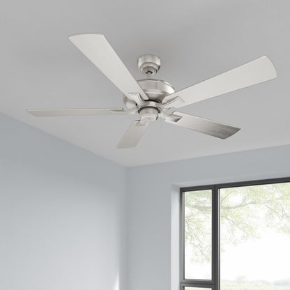 RP Lighting Brisden 5Bld 52" Ceiling Fan, Brushed Nickel