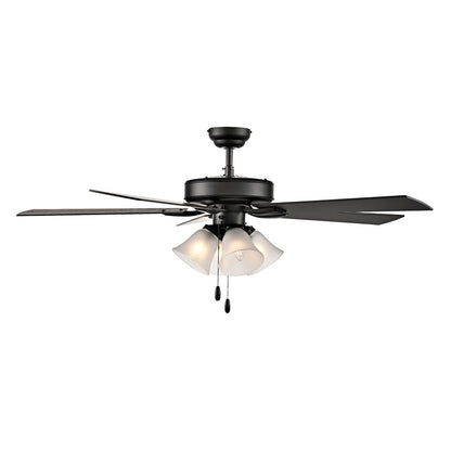 RP Lighting Calivane 5Bld 52" LED Ceiling Fan, Black/Etched