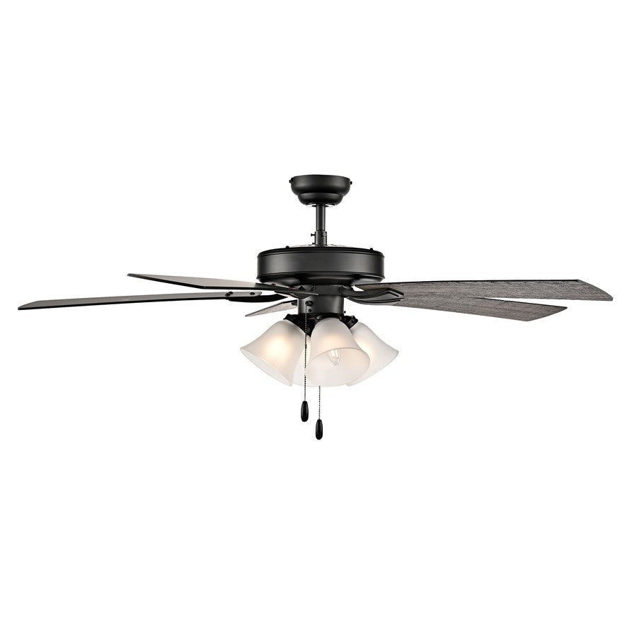RP Lighting Calivane 5Bld 52" LED Ceiling Fan, Black/Etched