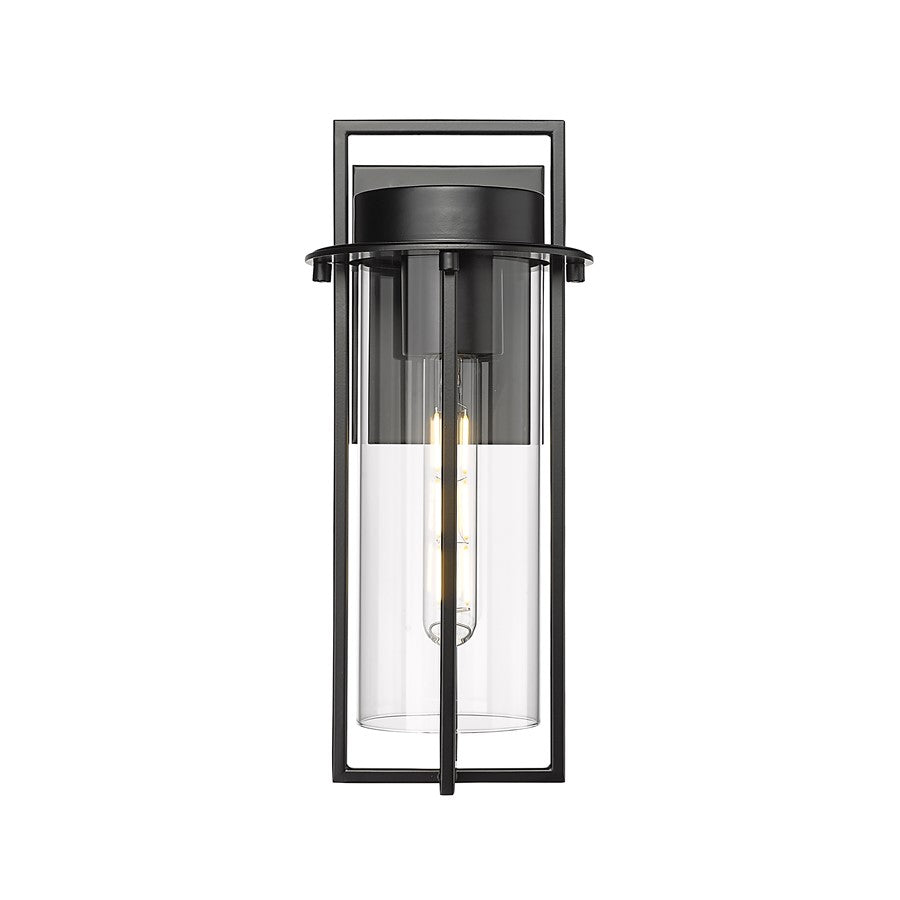 Millennium Lighting Russell 1Lt 6" Outdoor Wall Sconce, Black/Clear - 10501-PBK