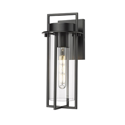 Millennium Lighting Russell 1Lt 6" Outdoor Wall Sconce, Black/Clear