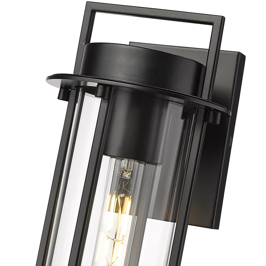 Millennium Lighting Russell 1Lt 6" Outdoor Wall Sconce, Black/Clear