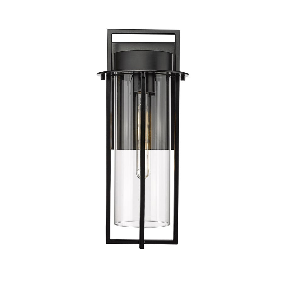 Millennium Lighting Russell 1Lt 8" Outdoor Wall Sconce, Black/Clear - 10511-PBK