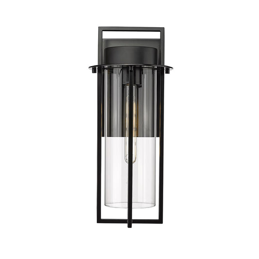 Millennium Lighting Russell 1Lt 8" Outdoor Wall Sconce, Black/Clear - 10511-PBK