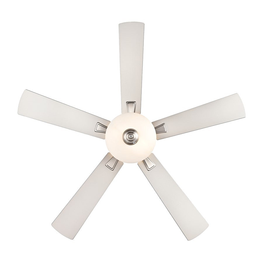 RP Lighting Galeson 5Bld 52" LED Ceiling Fan, Nickel/Etched