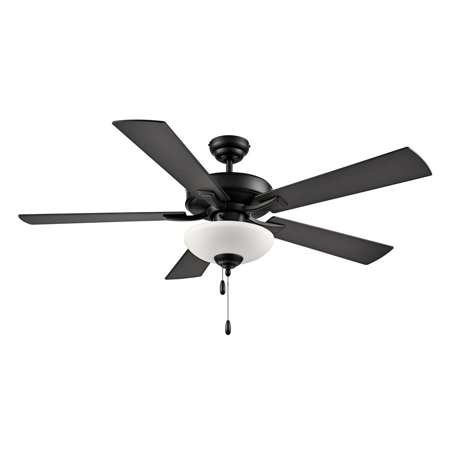 RP Lighting Galeson 5Bld 52" LED Ceiling Fan, Matte Black/Etched - 1058MBK-MBK-L