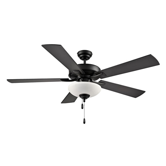 RP Lighting Galeson 5Bld 52" LED Ceiling Fan, Matte Black/Etched - 1058MBK-MBK-L