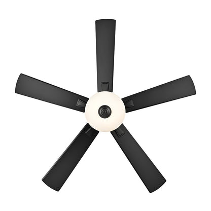 RP Lighting Galeson 5Bld 52" LED Ceiling Fan, Matte Black/Etched