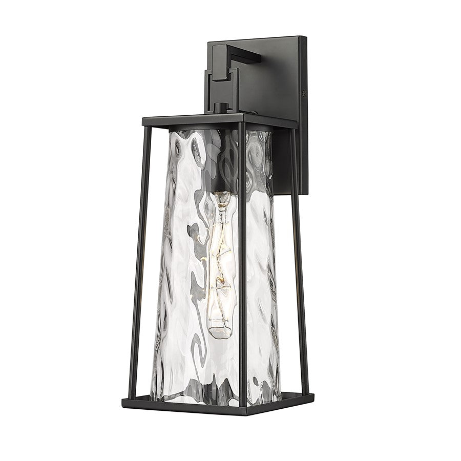 Millennium Lighting Dutton 1Lt 6" Outdoor Wall Sconce, Black/Clear