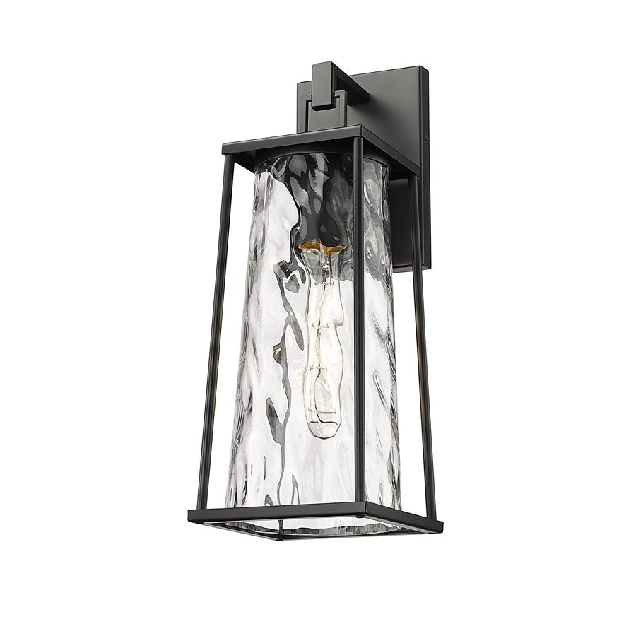 Millennium Lighting Dutton 1Lt 6" Outdoor Wall Sconce, Black/Clear