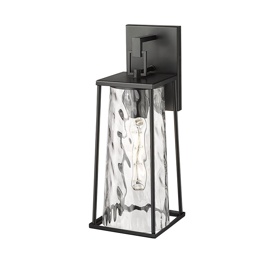Millennium Lighting Dutton 1Lt 6" Outdoor Wall Sconce, Black/Clear
