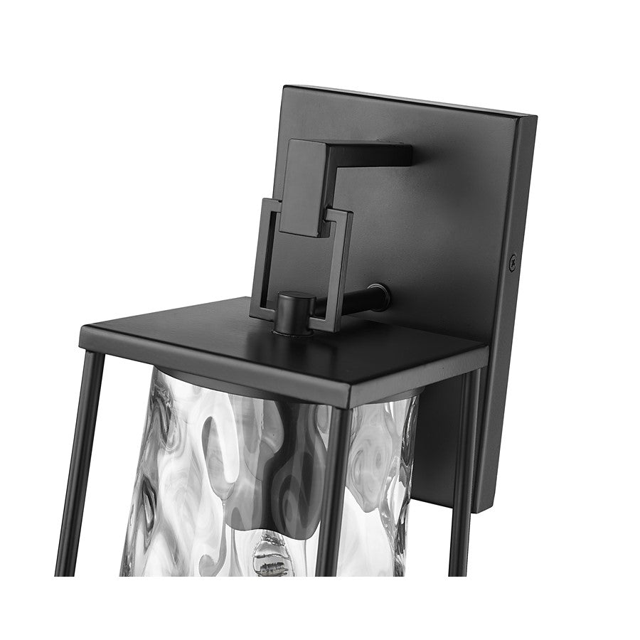 Millennium Lighting Dutton 1Lt 6" Outdoor Wall Sconce, Black/Clear