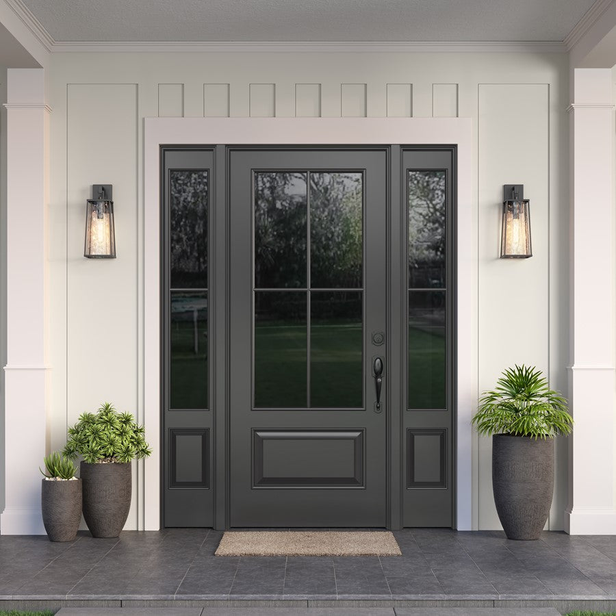 Millennium Lighting Dutton 1Lt 6" Outdoor Wall Sconce, Black/Clear