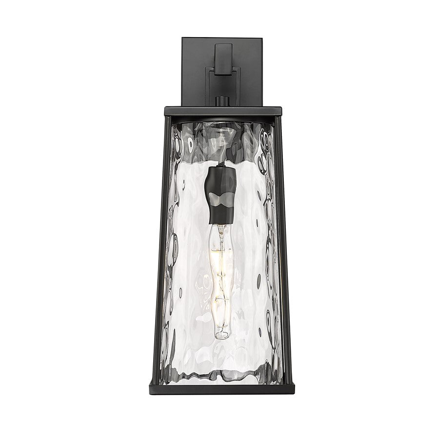 Millennium Lighting Dutton 1Lt 8" Outdoor Wall Sconce, Black/Clear - 10611-PBK