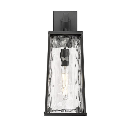 Millennium Lighting Dutton 1Lt 8" Outdoor Wall Sconce, Black/Clear - 10611-PBK