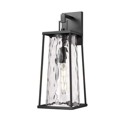 Millennium Lighting Dutton 1Lt 8" Outdoor Wall Sconce, Black/Clear
