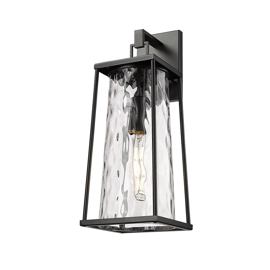 Millennium Lighting Dutton 1Lt 8" Outdoor Wall Sconce, Black/Clear