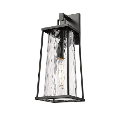 Millennium Lighting Dutton 1Lt 8" Outdoor Wall Sconce, Black/Clear