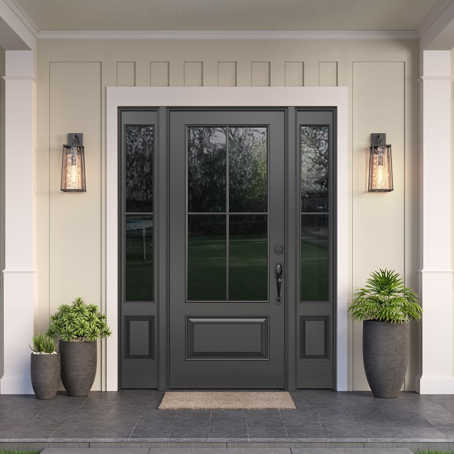 Millennium Lighting Dutton 1Lt 8" Outdoor Wall Sconce, Black/Clear