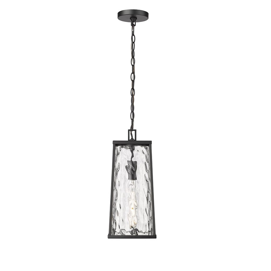 Millennium Lighting Dutton 1Lt Outdoor Hanging Lantern, Black/Clear - 10621-PBK