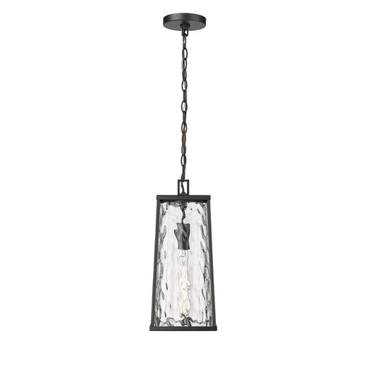 Millennium Lighting Dutton 1Lt Outdoor Hanging Lantern, Black/Clear - 10621-PBK