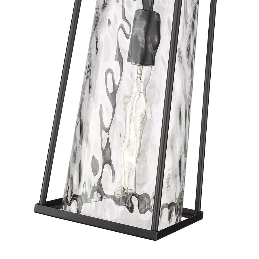 Millennium Lighting Dutton 1Lt Outdoor Hanging Lantern, Black/Clear