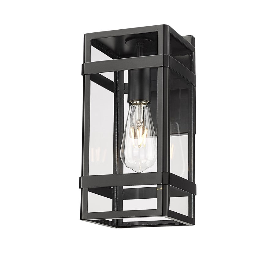 Millennium Lighting Payton 1Lt 14" Outdoor Wall Sconce, Black/Clear