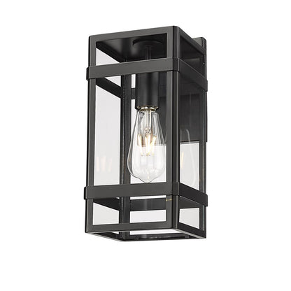 Millennium Lighting Payton 1Lt 14" Outdoor Wall Sconce, Black/Clear