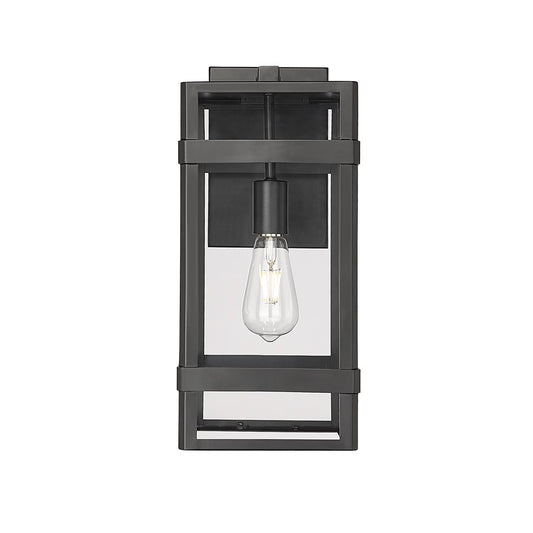 Millennium Lighting Payton 1Lt 17" Outdoor Wall Sconce, Black/Clear - 10711-PBK