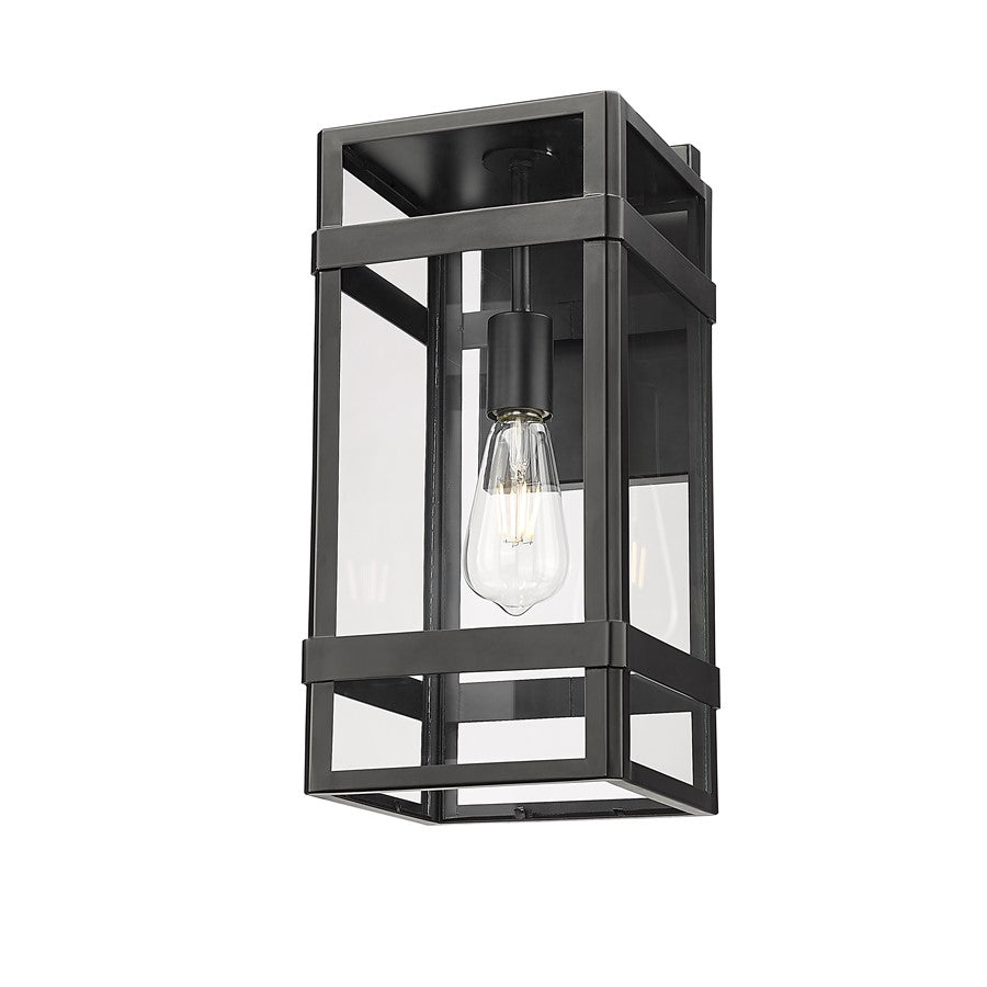 Millennium Lighting Payton 1Lt 17" Outdoor Wall Sconce, Black/Clear