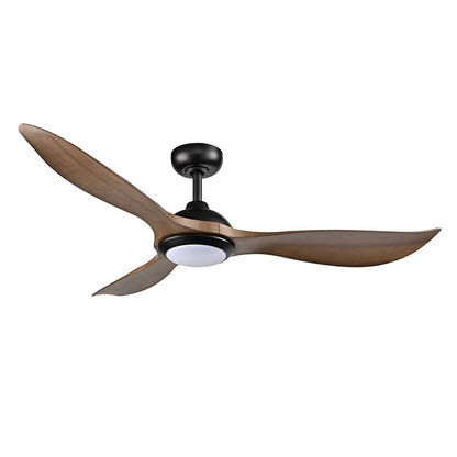 RP Lighting Wynleaf 3Bld 52" LED Ceiling Fan, Koa/Etched - 1077WLED-MBK-KOA