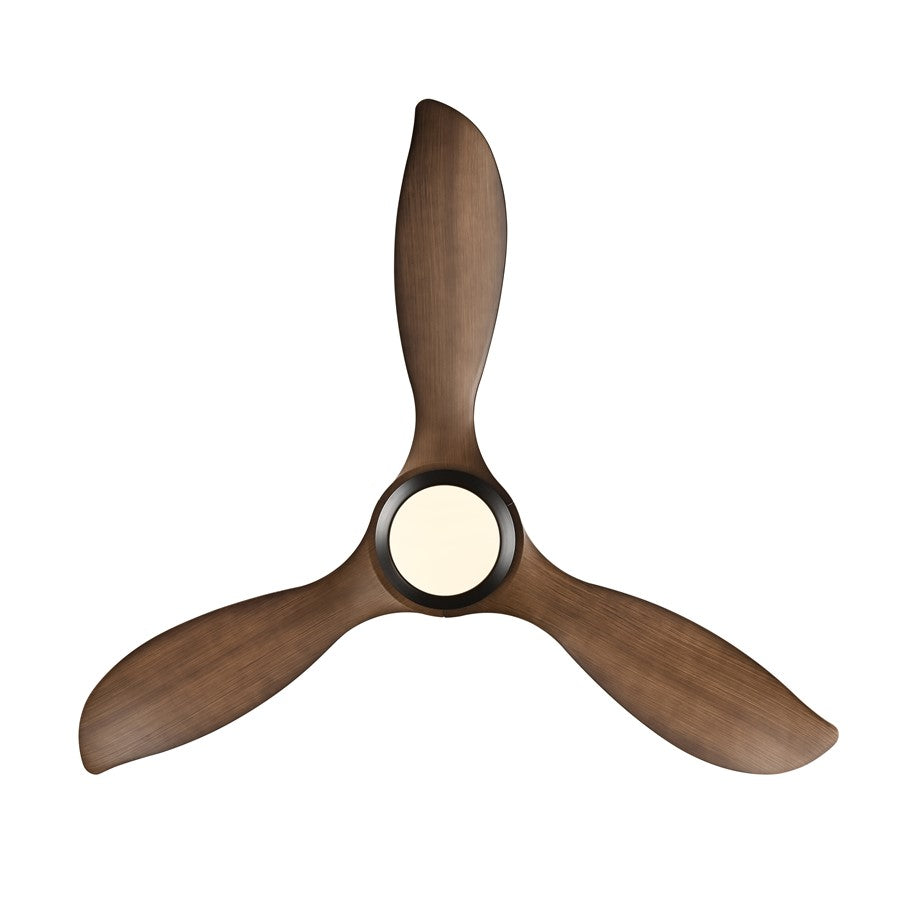 RP Lighting Wynleaf 3Bld 52" LED Ceiling Fan, Koa/Etched