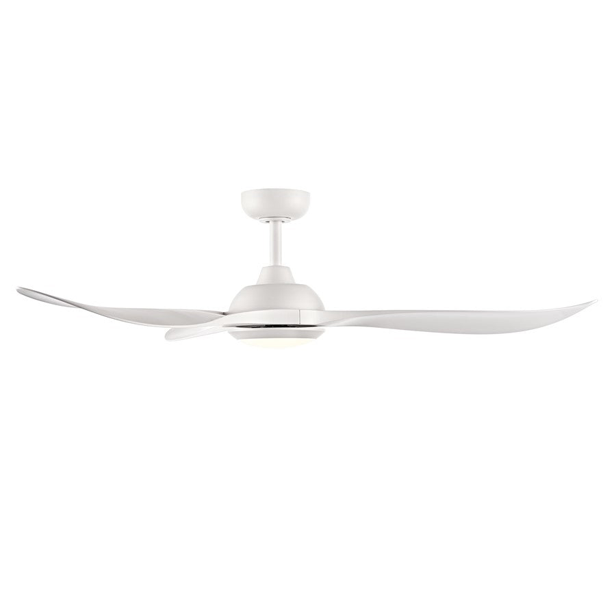 RP Lighting Wynleaf 3Bld 52" LED Ceiling Fan, White/Etched