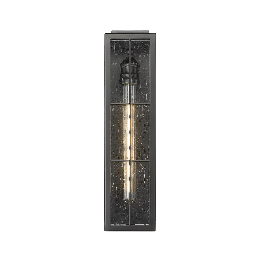 Millennium Lighting Jaxson 1Lt Outdoor Wall Sconce, Black/Clear - 10801-PBK