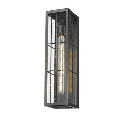Millennium Lighting Jaxson 1Lt Outdoor Wall Sconce, Black/Clear