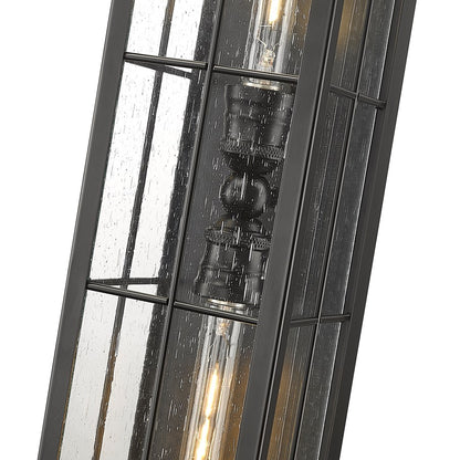 Millennium Lighting Jaxson 2Lt 6" Outdoor Wall Sconce, Black/Clear