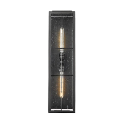 Millennium Lighting Jaxson 2Lt 8" Outdoor Wall Sconce, Black/Clear - 10822-PBK