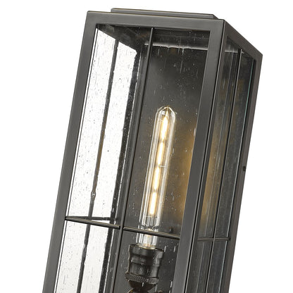 Millennium Lighting Jaxson 2Lt 8" Outdoor Wall Sconce, Black/Clear