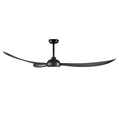 RP Lighting Wynleaf 3Bld 72" LED Ceiling Fan, Blk/Etched