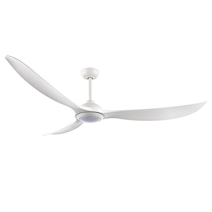RP Lighting Wynleaf 3Bld 72" LED Ceiling Fan, Wht/Etched - 1087WLED-MWWMWW
