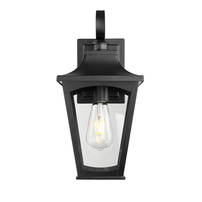 Millennium Lighting Curry 1Lt Outdoor Wall Sconce, Black/Clear - 10911-PBK