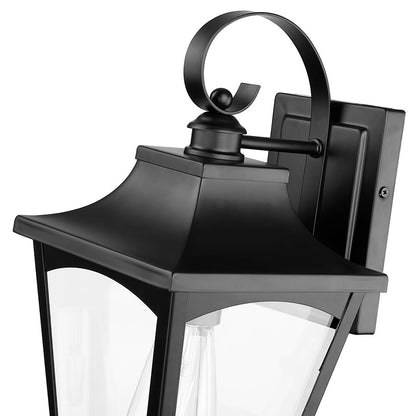 Millennium Lighting Curry 1Lt Outdoor Wall Sconce, Black/Clear