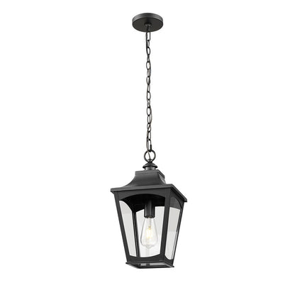 Millennium Lighting Curry 1Lt Outdoor Pendant, Coated Black/Clear