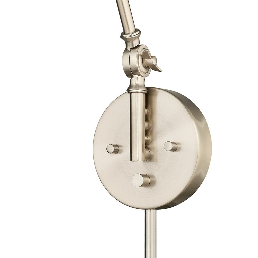 Millennium Lighting Edward 1Lt Swing Arm Sconce, Gold/ Gold