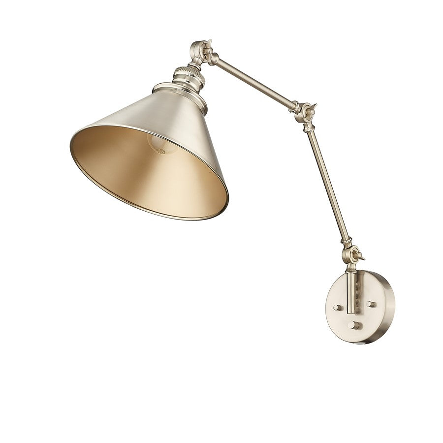 Millennium Lighting Edward 1Lt Swing Arm Sconce, Gold/ Gold