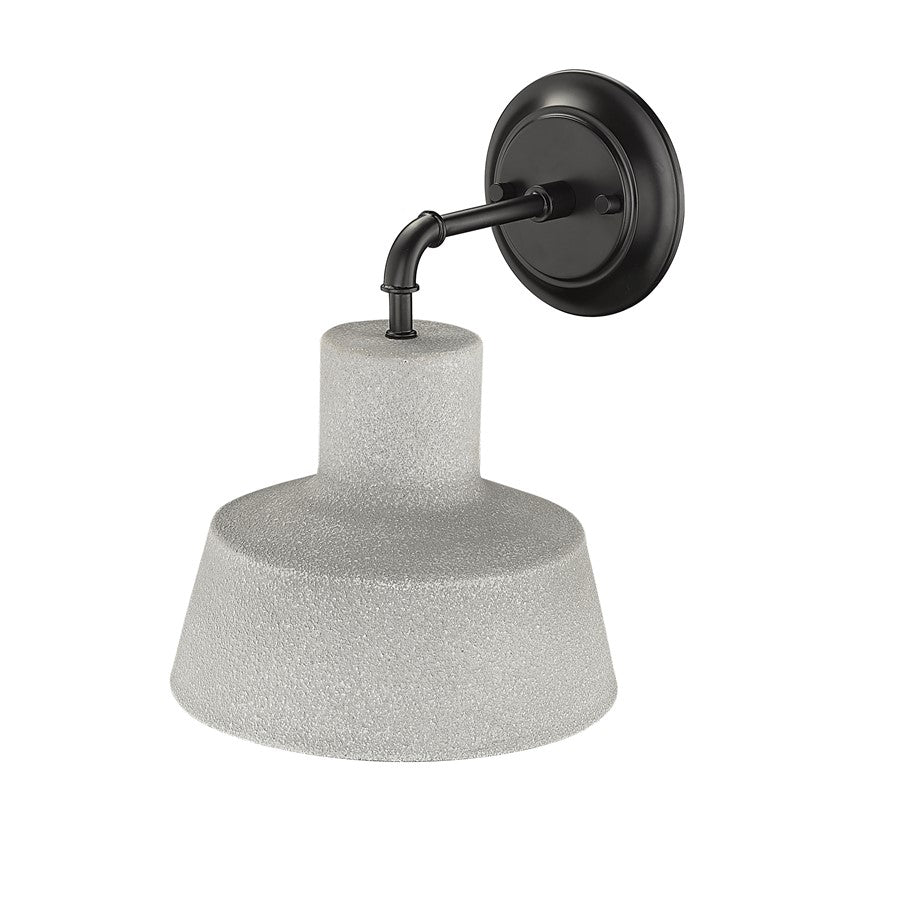 Millennium Lloyd 1Lt 12" Outdoor Wall Sconce, Textured Cement