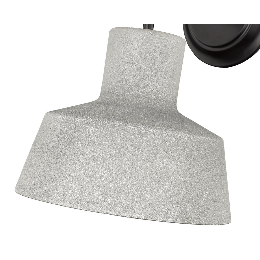 Millennium Lloyd 1Lt 12" Outdoor Wall Sconce, Textured Cement