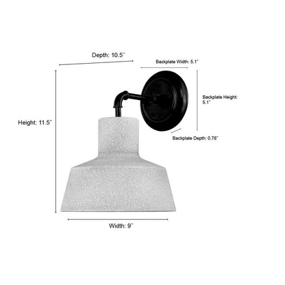 Millennium Lloyd 1Lt 12" Outdoor Wall Sconce, Textured Cement